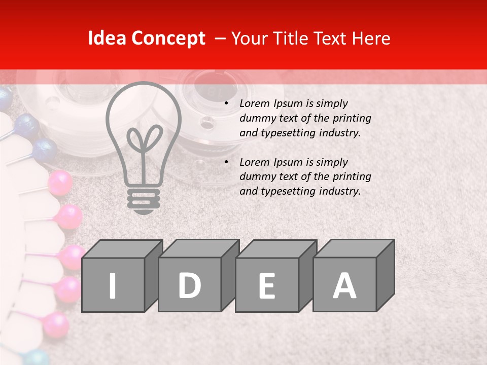 Scissors Knitting Stitch PowerPoint Template