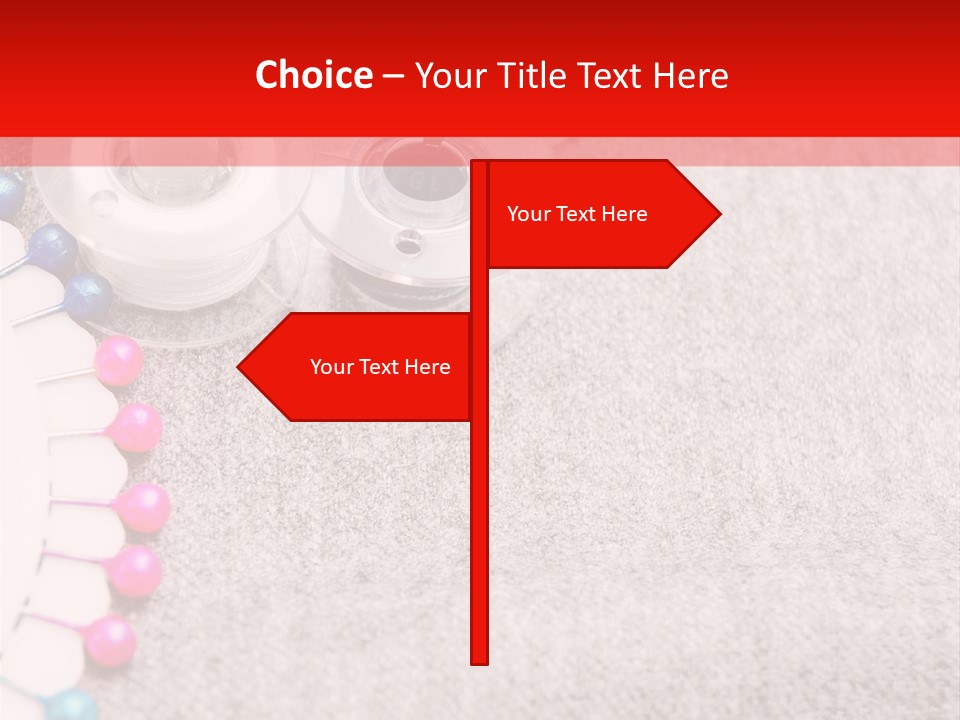 Scissors Knitting Stitch PowerPoint Template