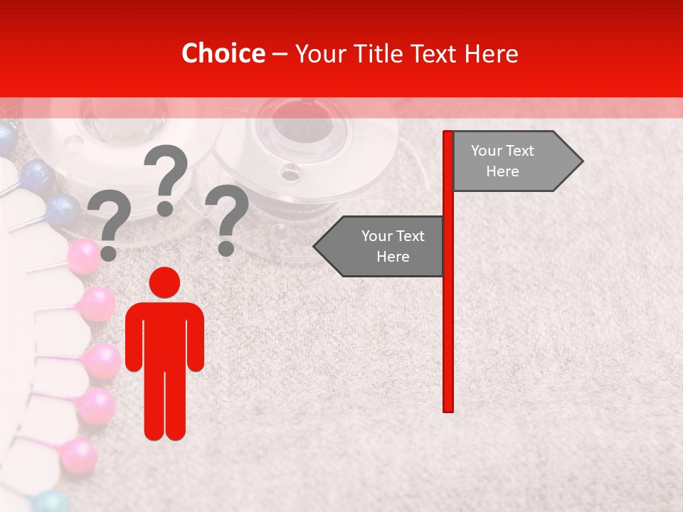 Scissors Knitting Stitch PowerPoint Template