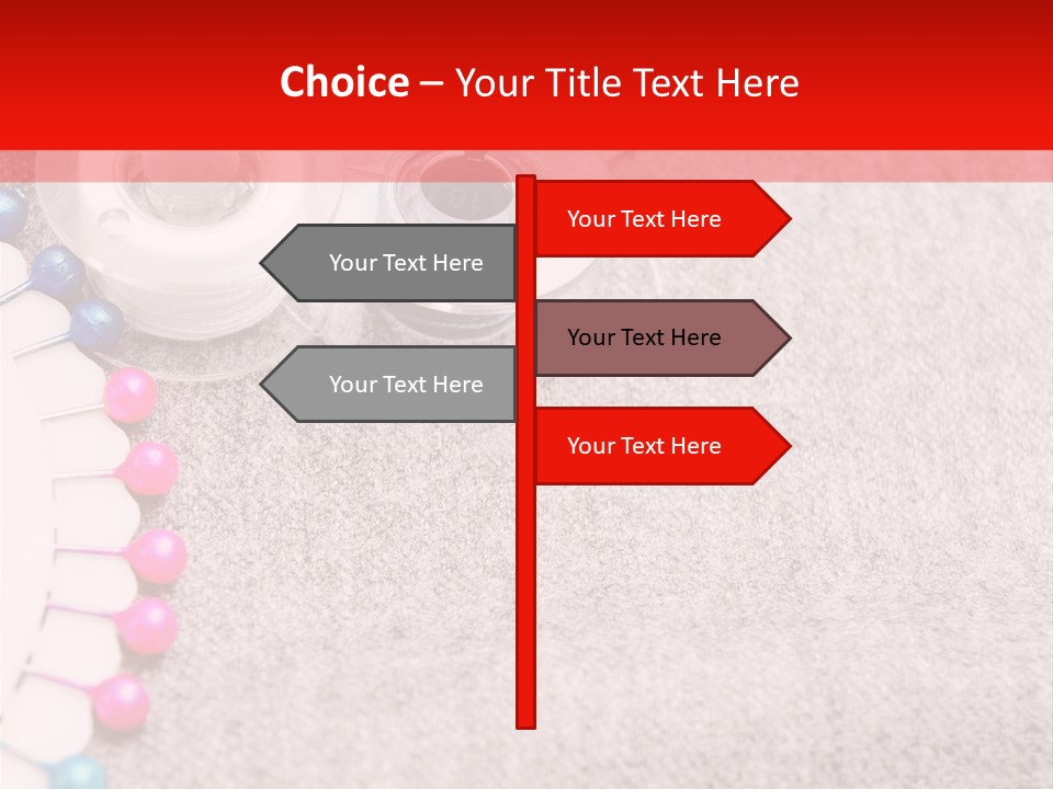 Scissors Knitting Stitch PowerPoint Template