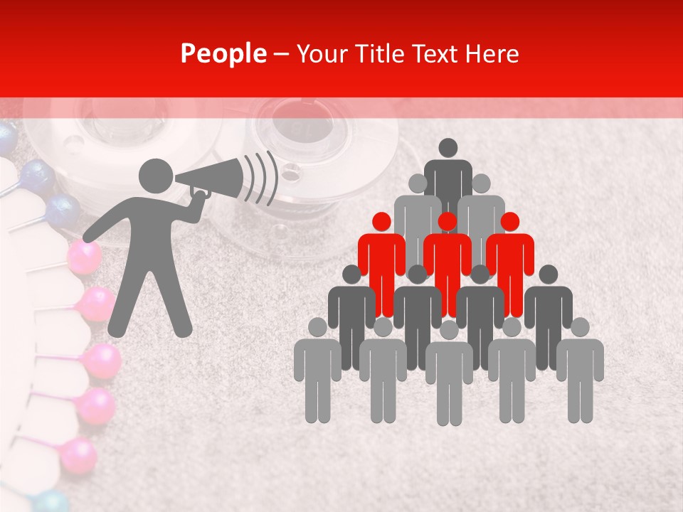 Scissors Knitting Stitch PowerPoint Template