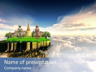 Countryside Buddhist Siamese PowerPoint Template