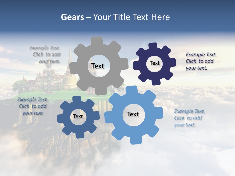 Countryside Buddhist Siamese PowerPoint Template