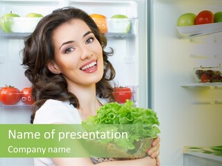 Food Door Open PowerPoint Template