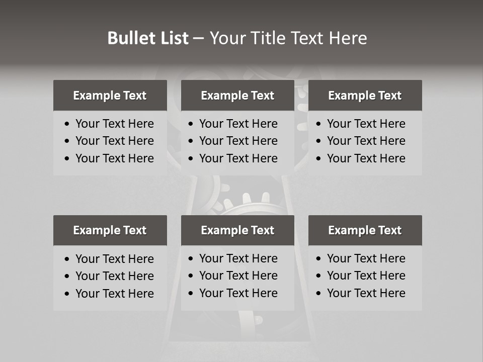 Mechanism Cooperation Work PowerPoint Template