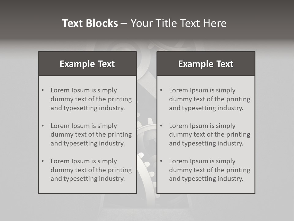 Mechanism Cooperation Work PowerPoint Template