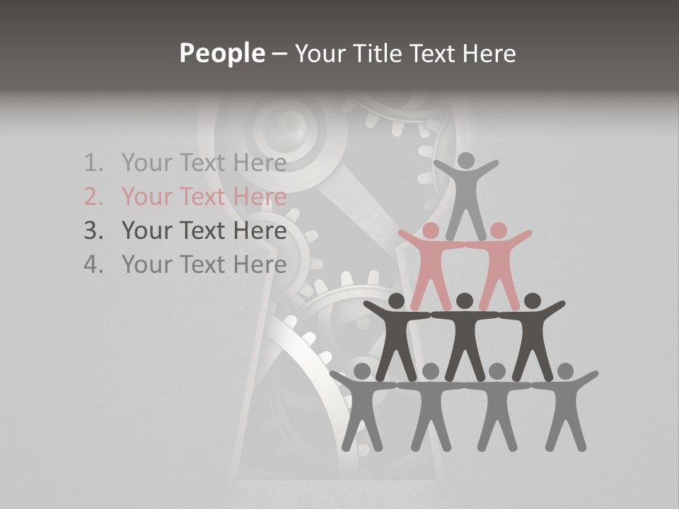 Mechanism Cooperation Work PowerPoint Template
