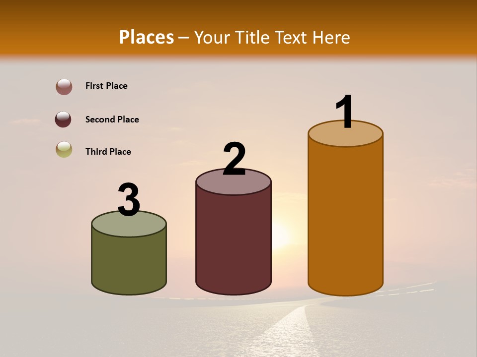 Background Way Sunset PowerPoint Template