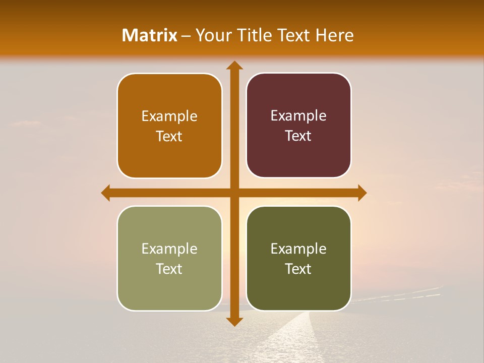Background Way Sunset PowerPoint Template