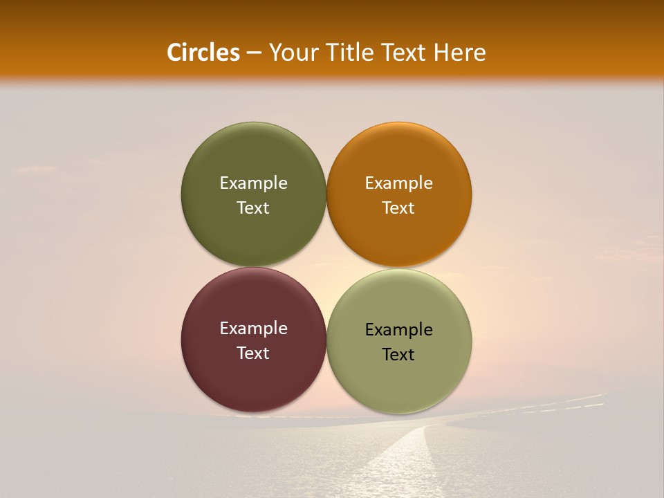 Background Way Sunset PowerPoint Template