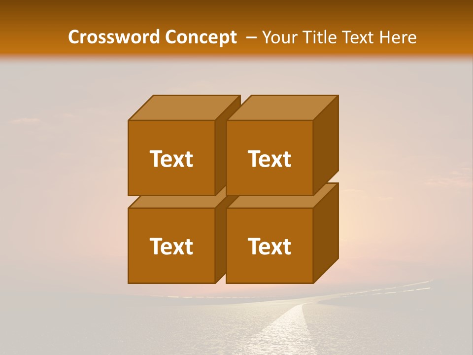Background Way Sunset PowerPoint Template