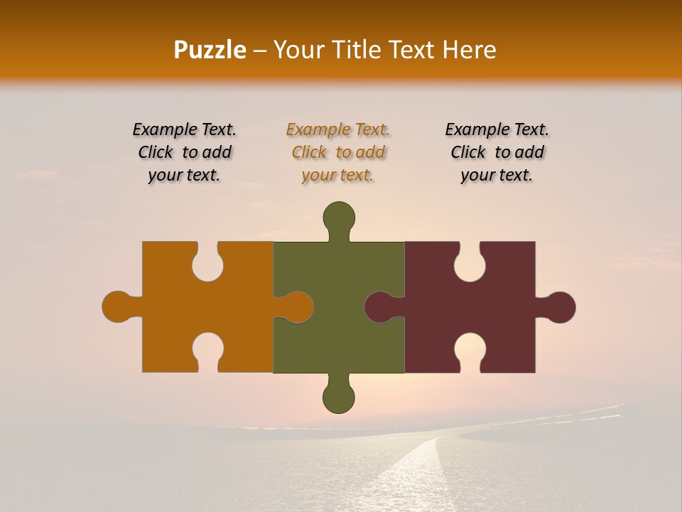 Background Way Sunset PowerPoint Template