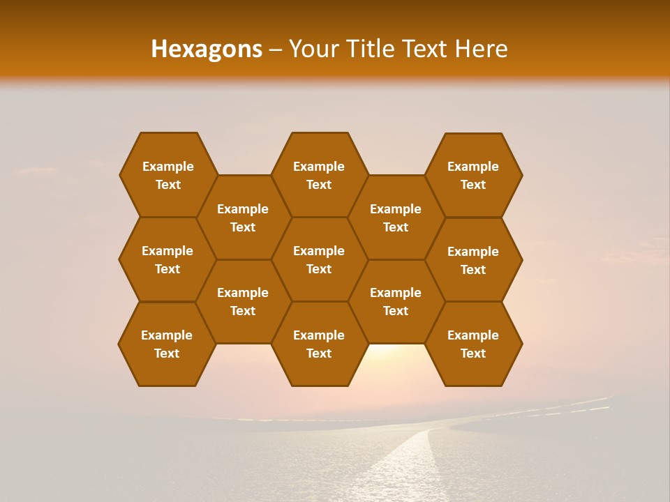 Background Way Sunset PowerPoint Template