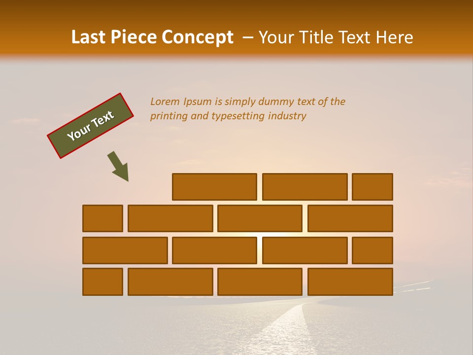 Background Way Sunset PowerPoint Template