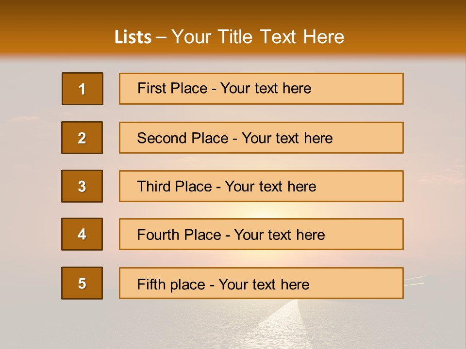 Background Way Sunset PowerPoint Template
