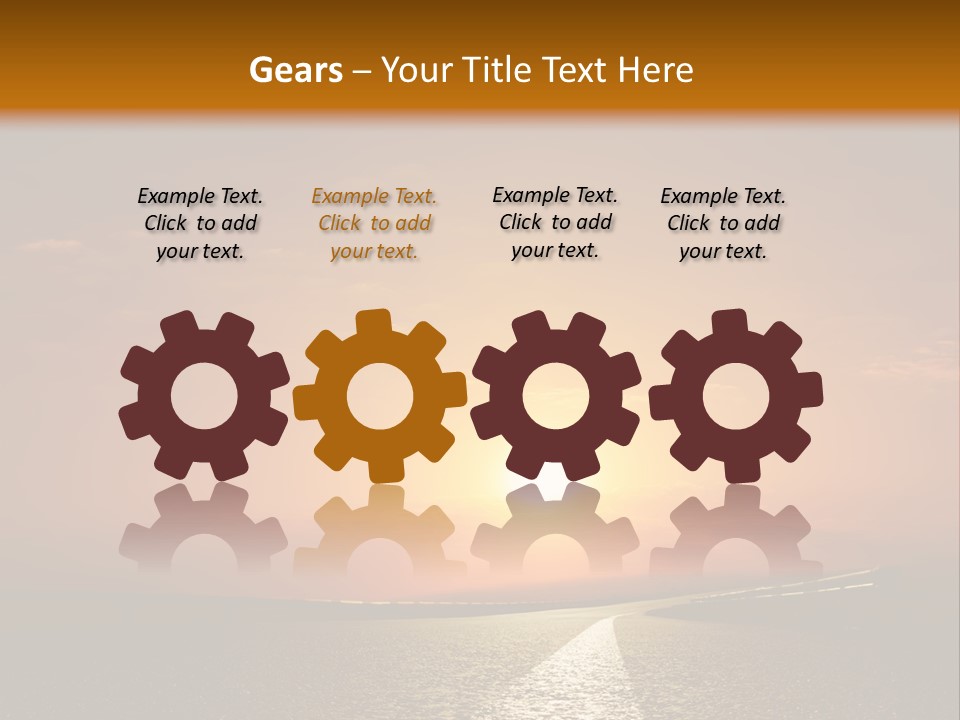 Background Way Sunset PowerPoint Template