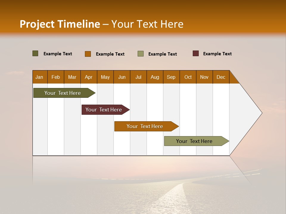 Background Way Sunset PowerPoint Template