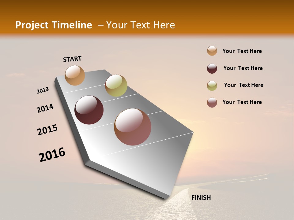 Background Way Sunset PowerPoint Template