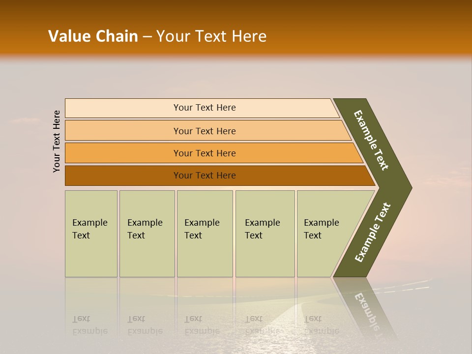 Background Way Sunset PowerPoint Template