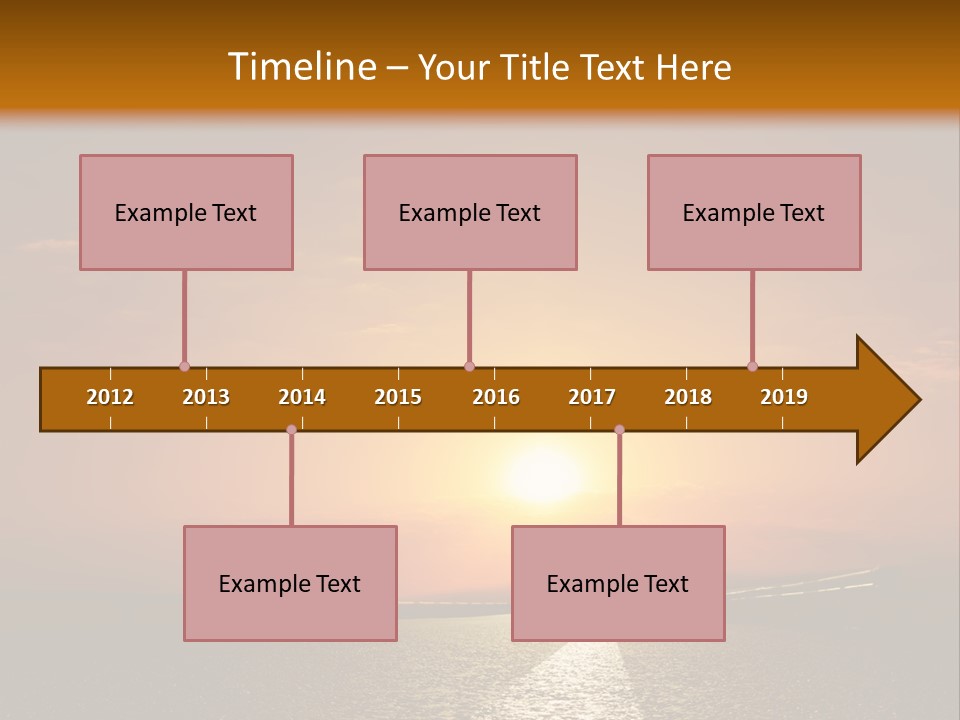 Background Way Sunset PowerPoint Template