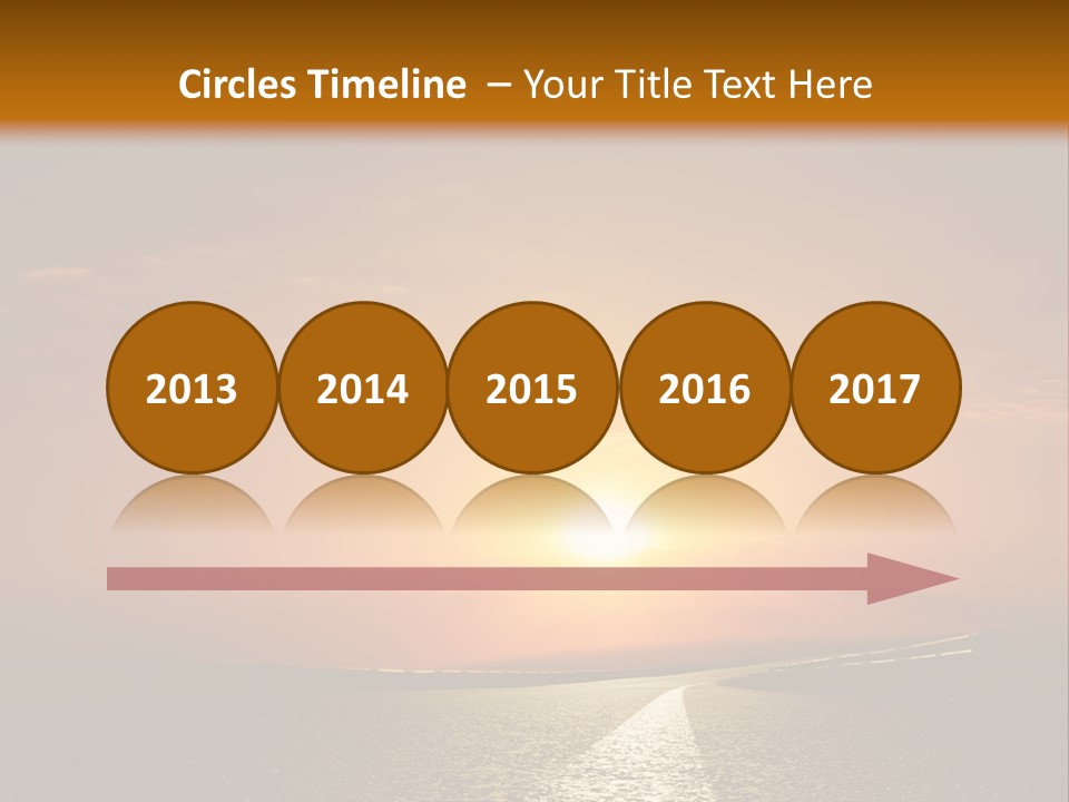 Background Way Sunset PowerPoint Template