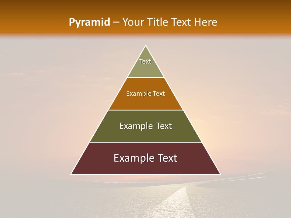 Background Way Sunset PowerPoint Template