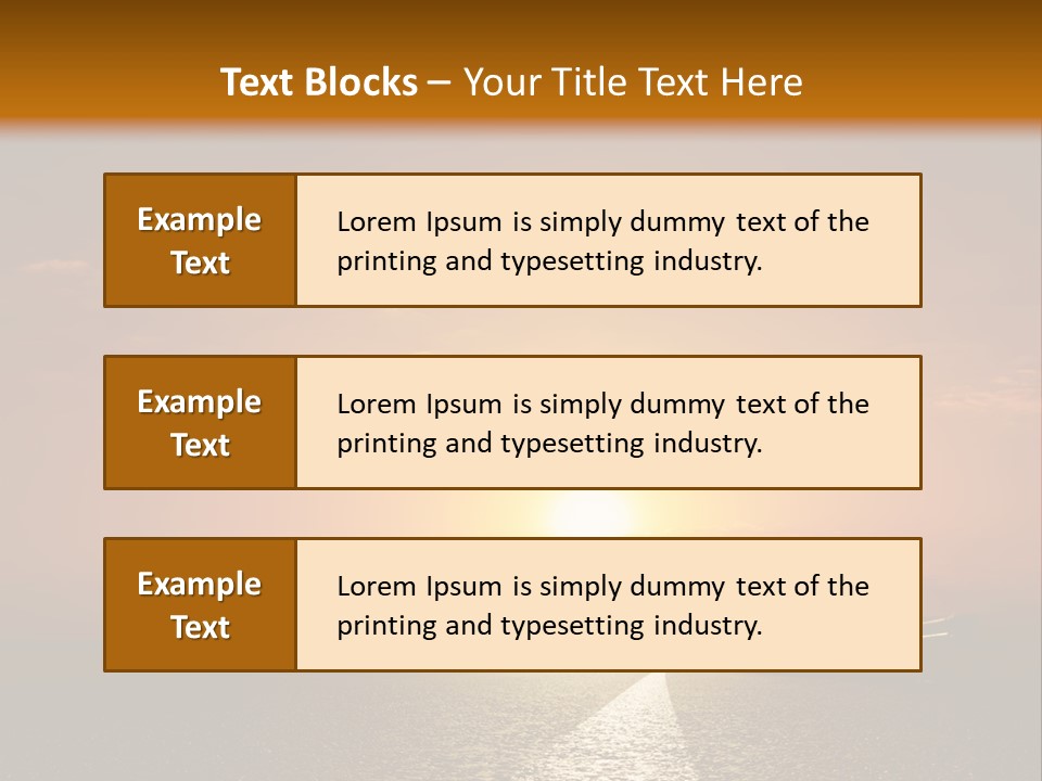 Background Way Sunset PowerPoint Template