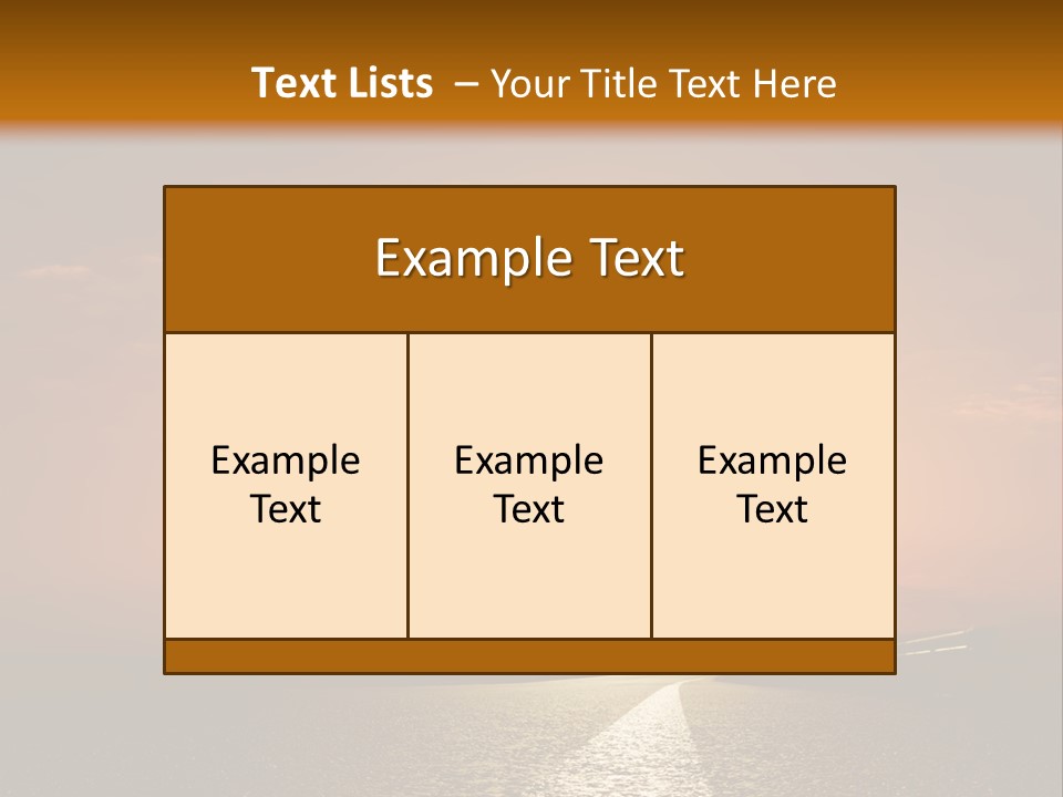 Background Way Sunset PowerPoint Template