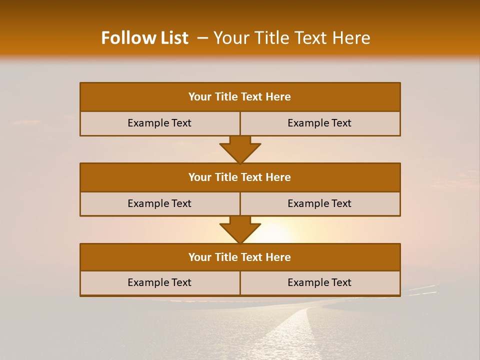 Background Way Sunset PowerPoint Template