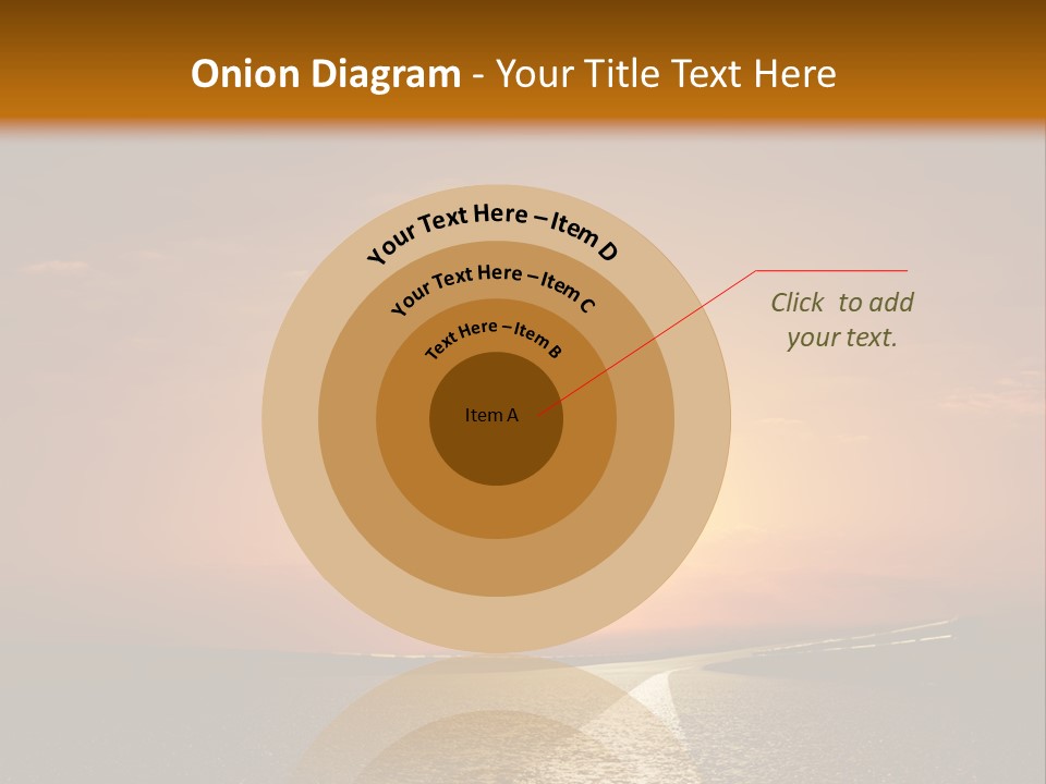 Background Way Sunset PowerPoint Template