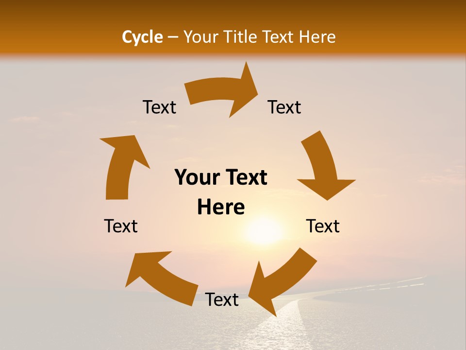 Background Way Sunset PowerPoint Template