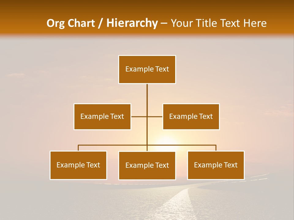 Background Way Sunset PowerPoint Template