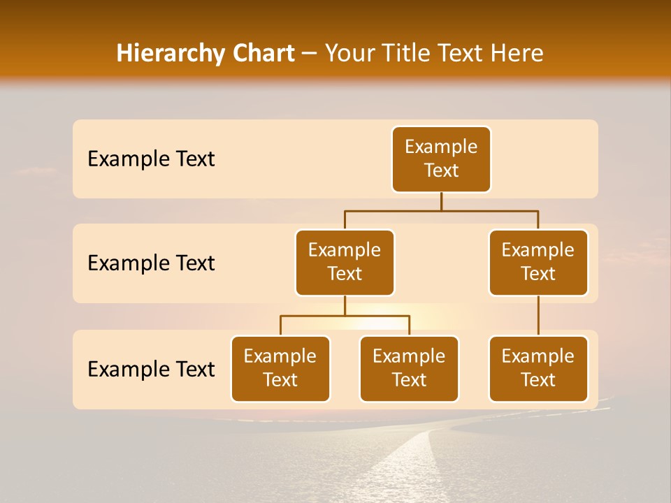 Background Way Sunset PowerPoint Template