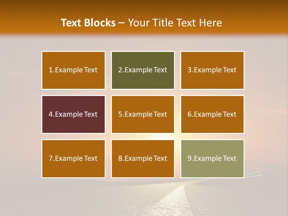 Background Way Sunset PowerPoint Template
