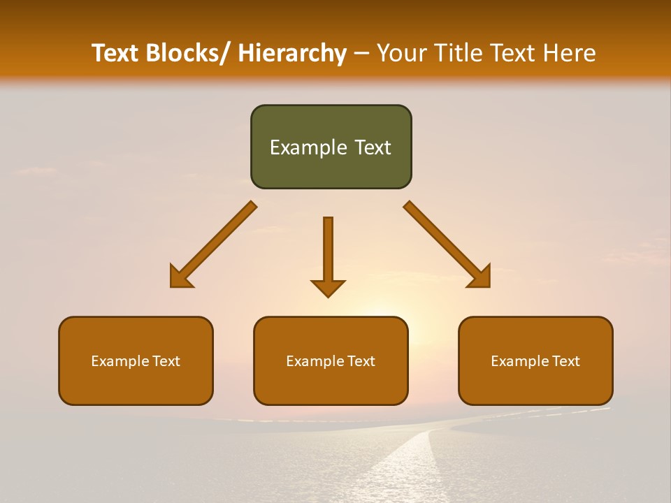 Background Way Sunset PowerPoint Template