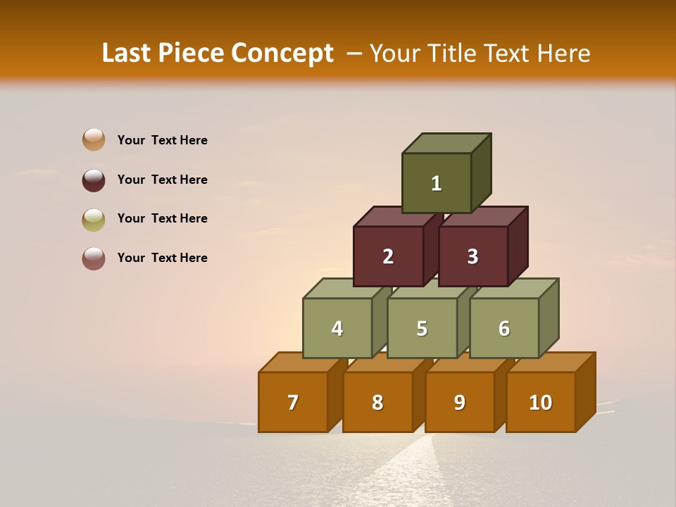 Background Way Sunset PowerPoint Template