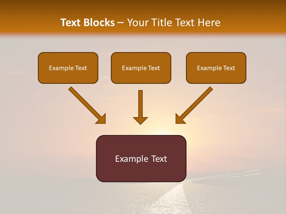 Background Way Sunset PowerPoint Template