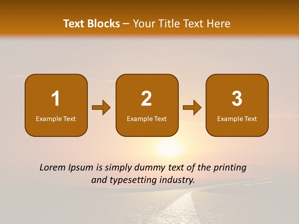 Background Way Sunset PowerPoint Template