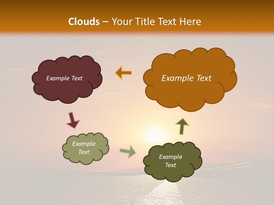 Background Way Sunset PowerPoint Template