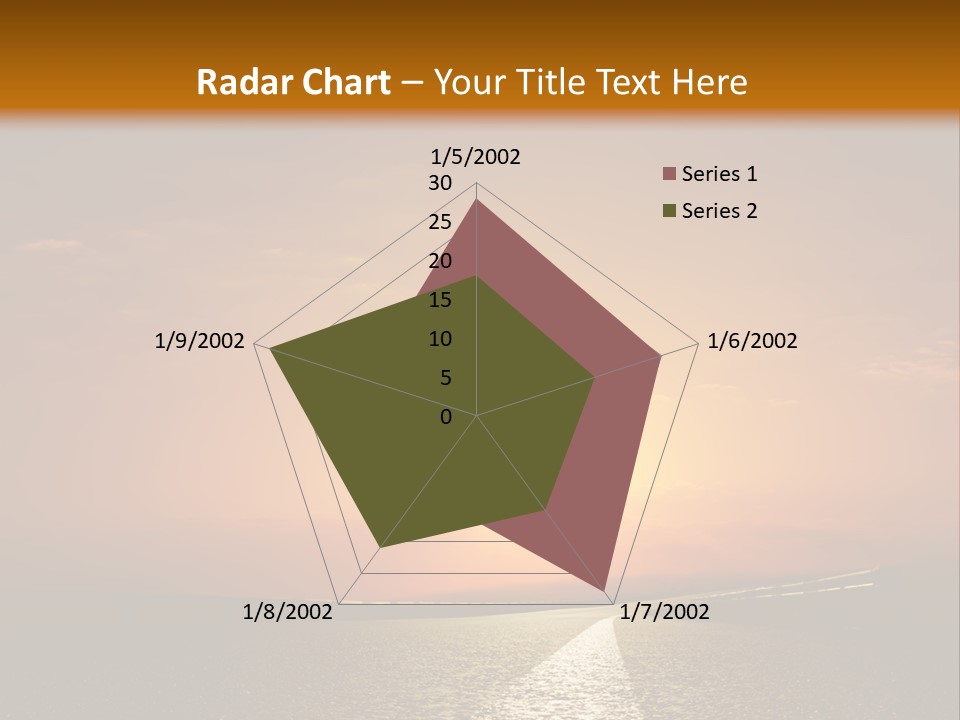 Background Way Sunset PowerPoint Template