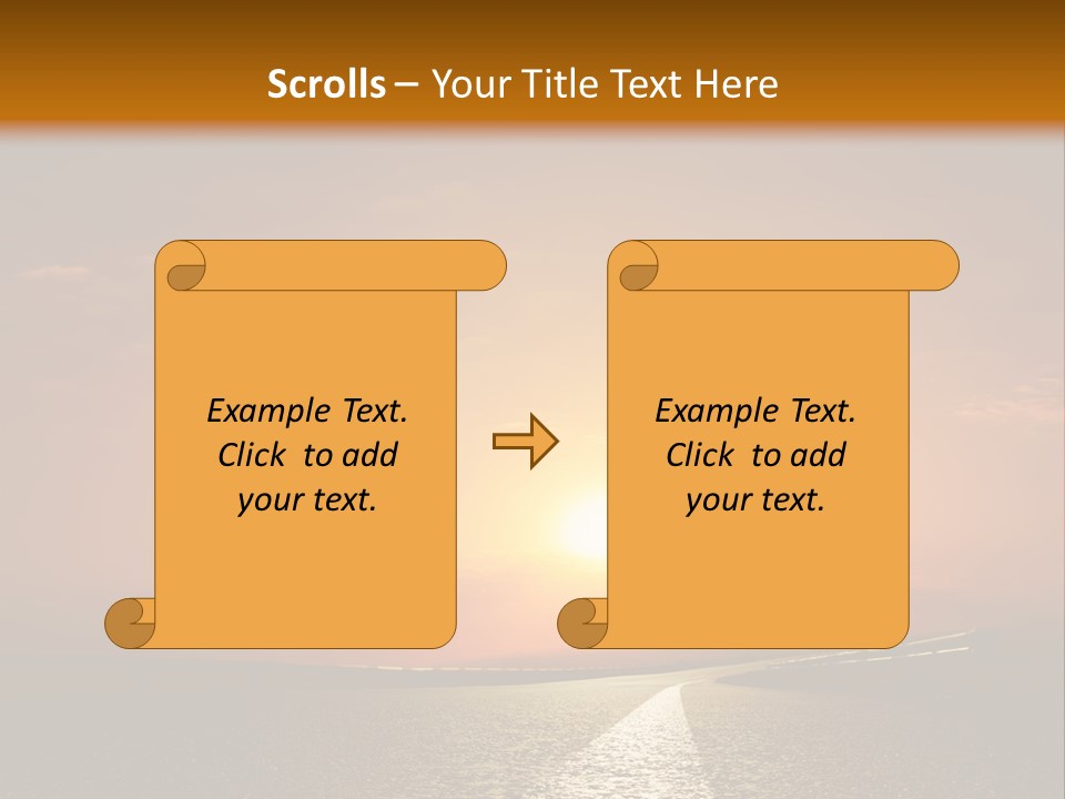 Background Way Sunset PowerPoint Template