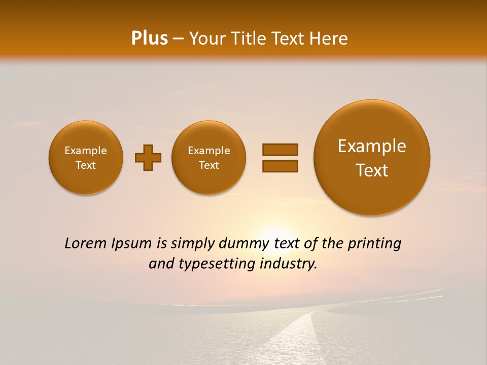 Background Way Sunset PowerPoint Template