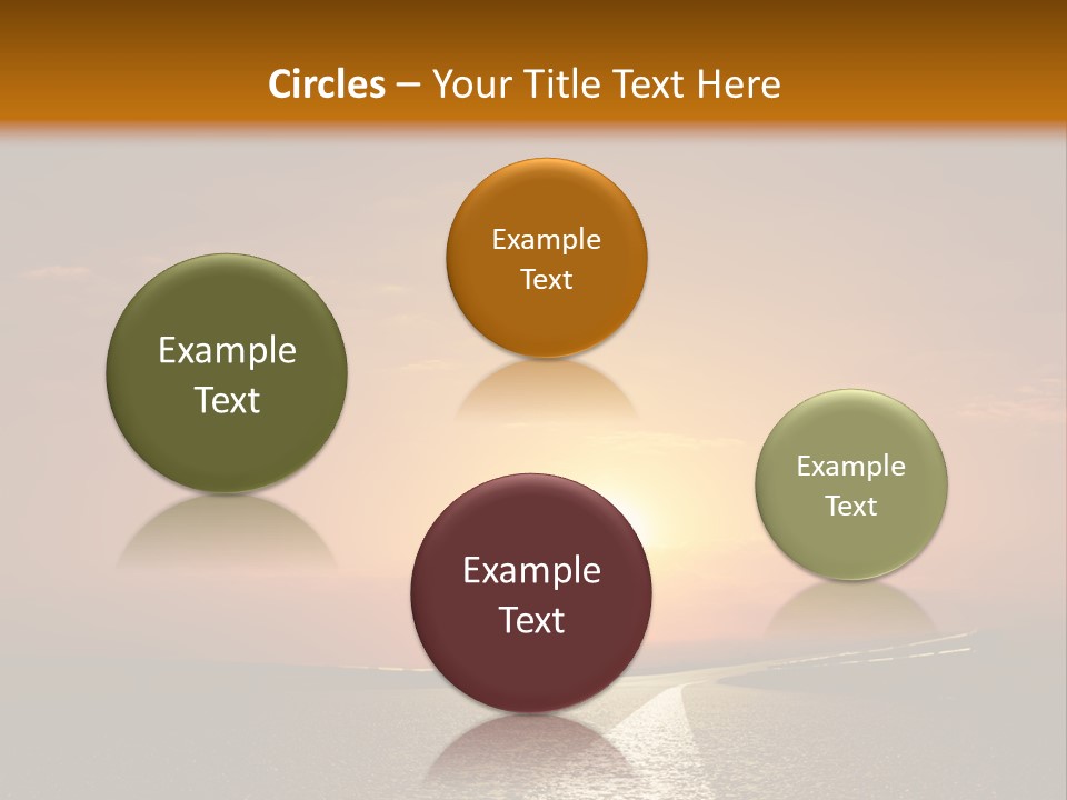 Background Way Sunset PowerPoint Template