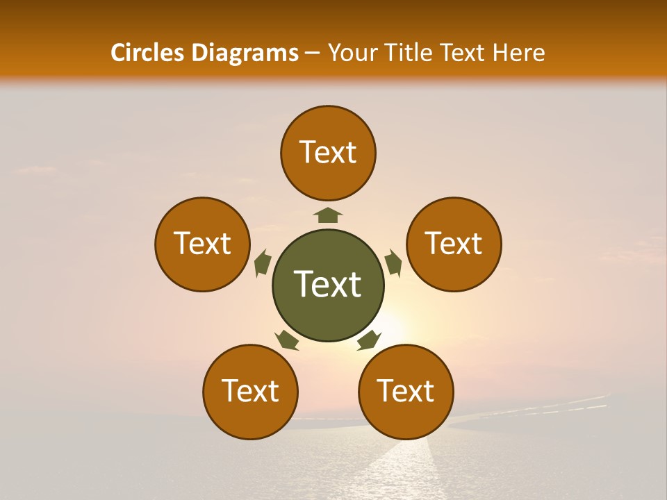 Background Way Sunset PowerPoint Template