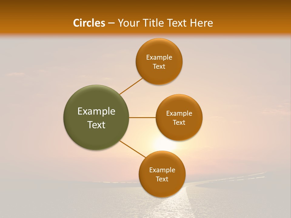 Background Way Sunset PowerPoint Template