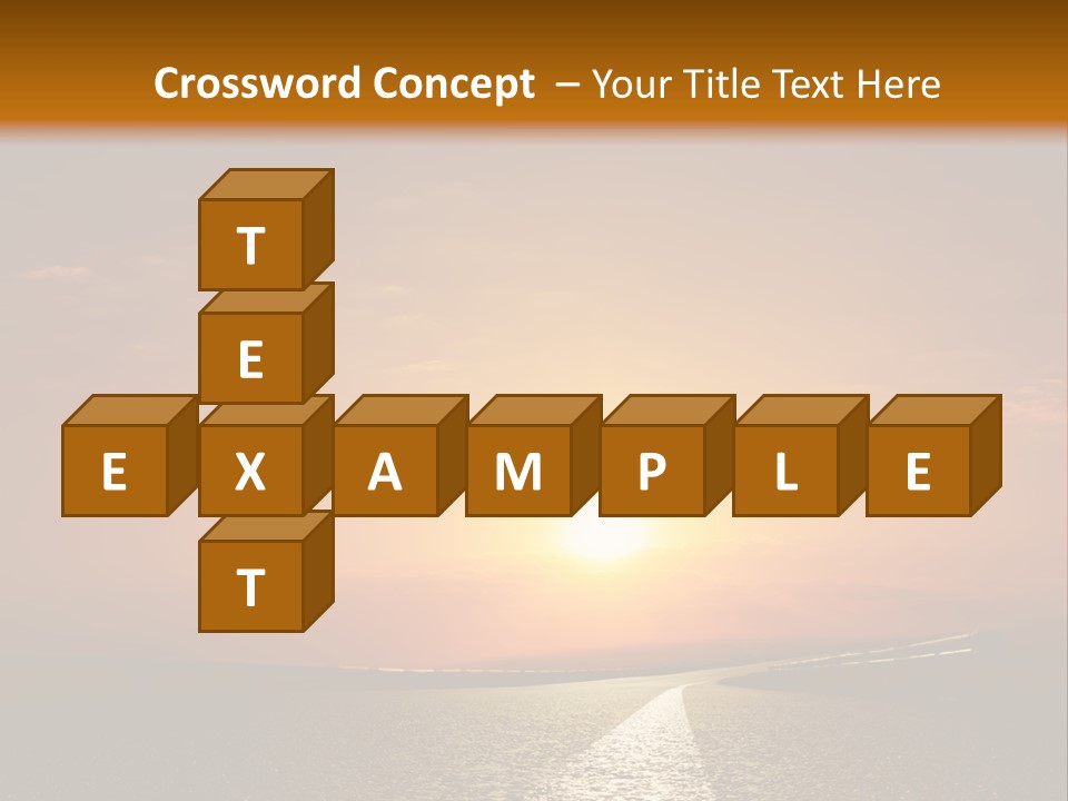 Background Way Sunset PowerPoint Template