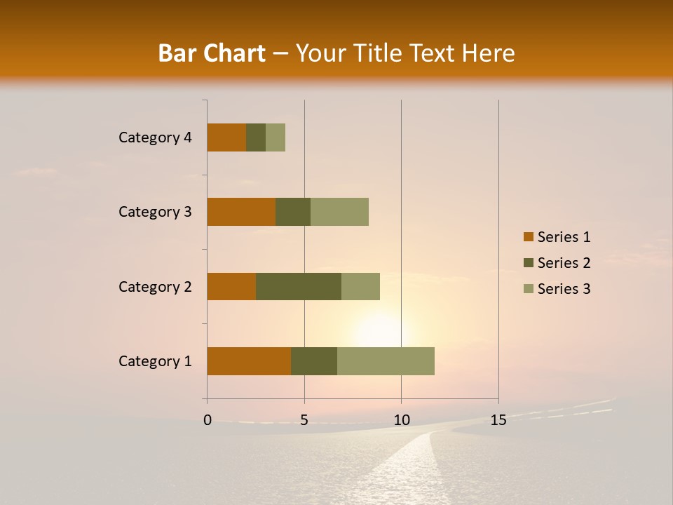Background Way Sunset PowerPoint Template