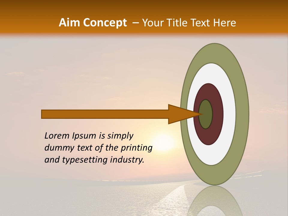 Background Way Sunset PowerPoint Template