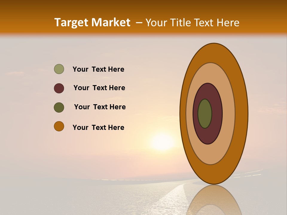 Background Way Sunset PowerPoint Template