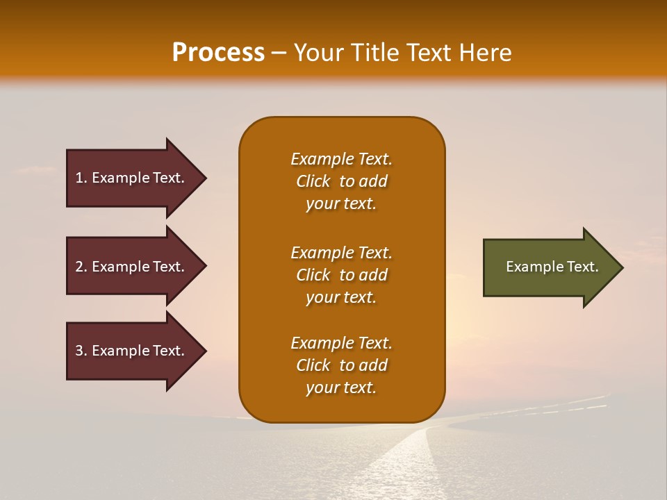 Background Way Sunset PowerPoint Template